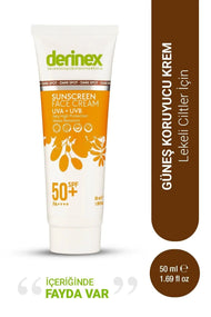 Derinex Güneş Koruyucu Krem (Lekeli Ciltler)