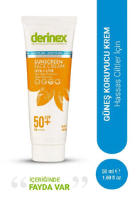 Derinex Güneş Koruyucu Krem (Hassas Ciltler)